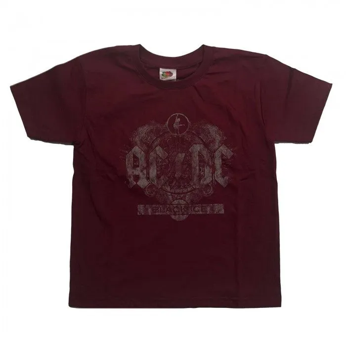 AC/DC Childrens/Kids Black Ice Cotton T-Shirt