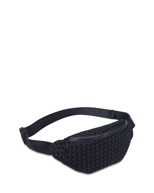 Aim High Medium Sol & Selene Woven Neoprene Belt Bag in Black