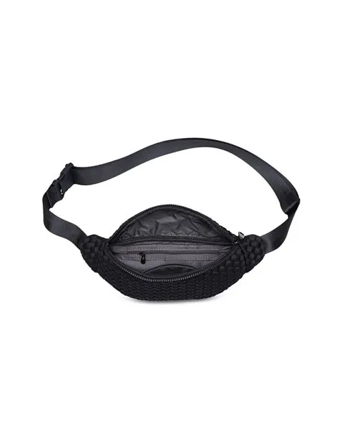 Aim High Medium Sol & Selene Woven Neoprene Belt Bag in Black