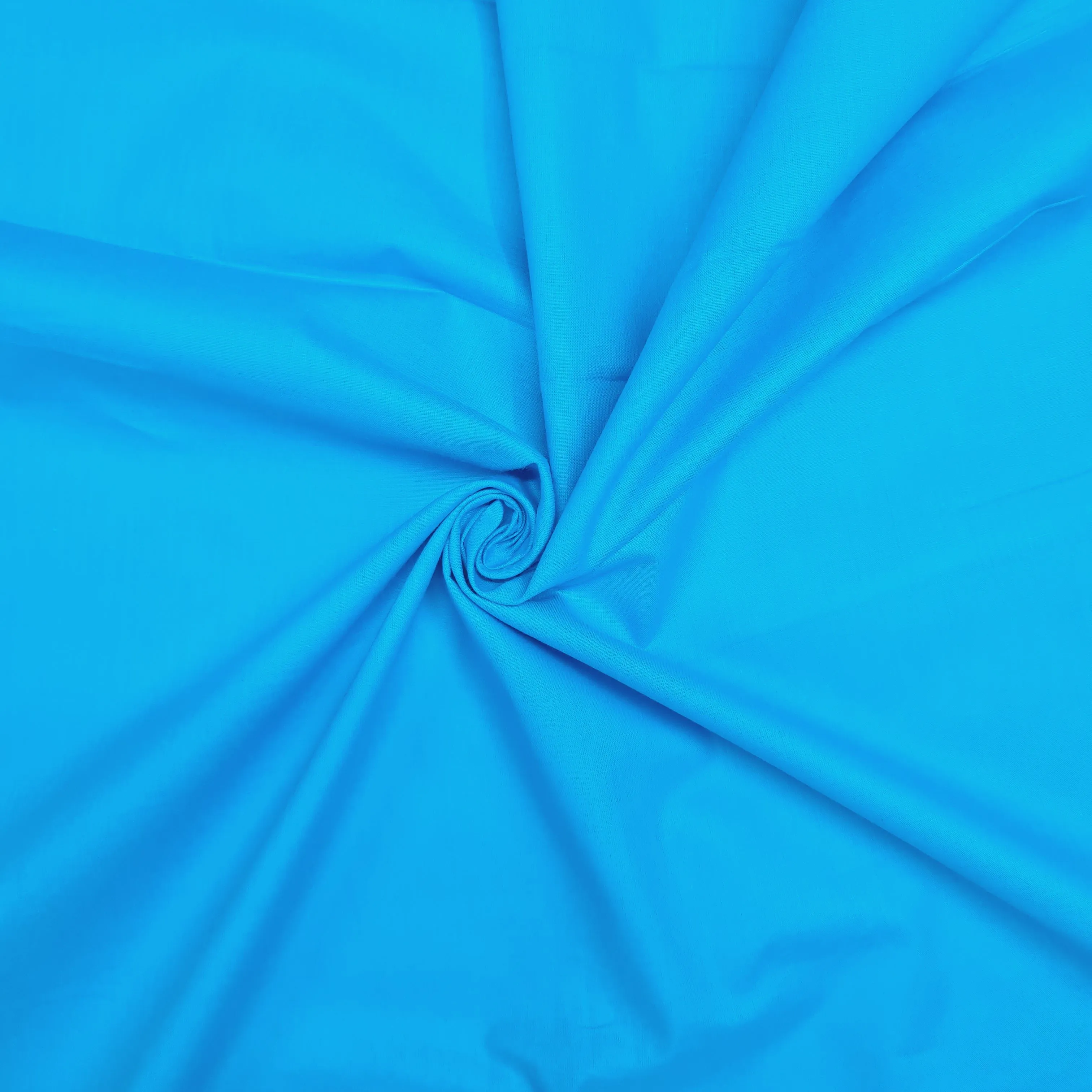 Azure Solid Cotton Fabric