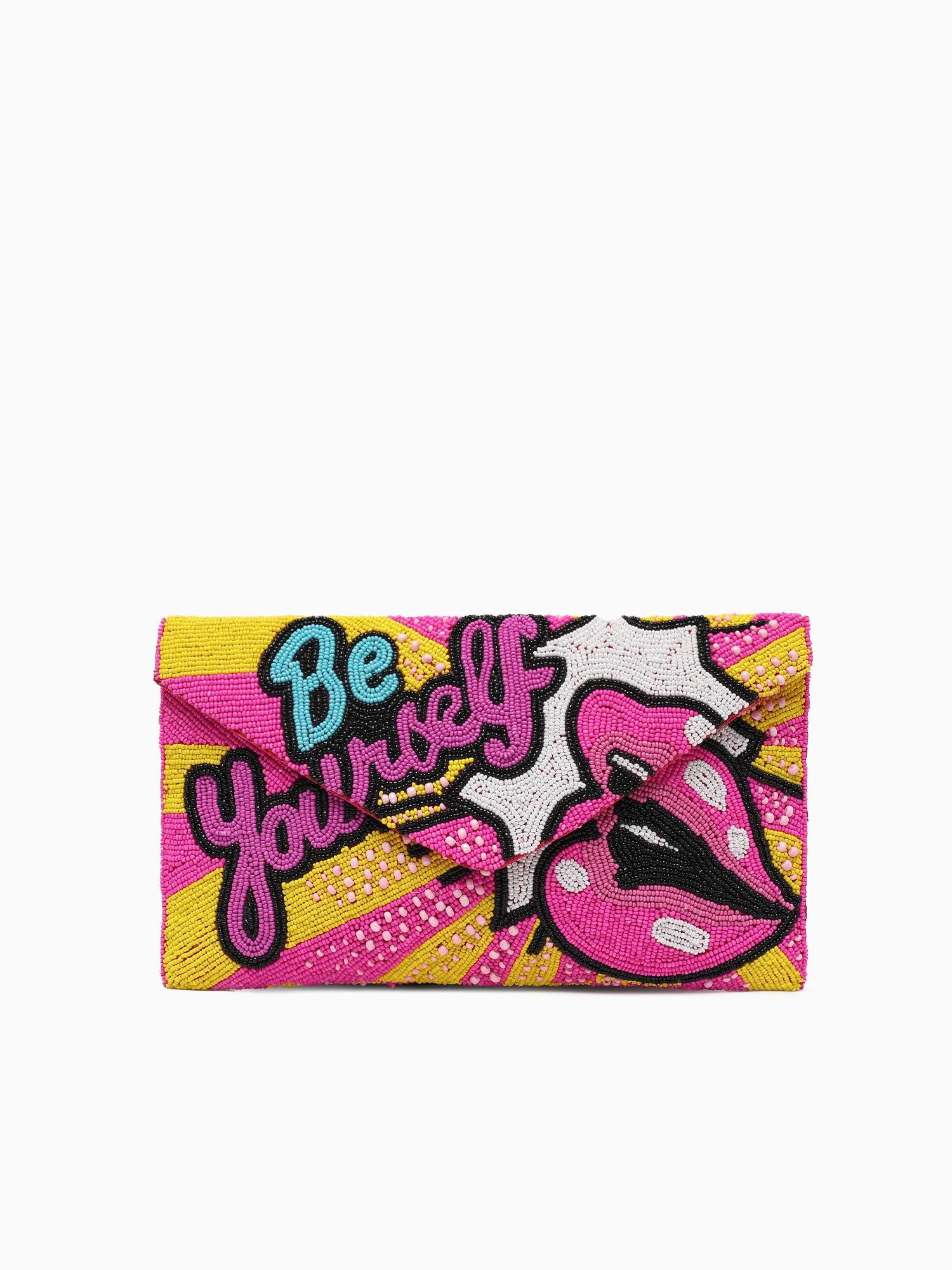 Be Yourself Clutch Pink Multi