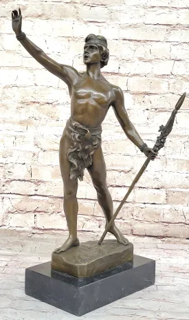 Bronze sculpture by Luis Domenech Vicente Le Messager de Paix Made in spain Deco