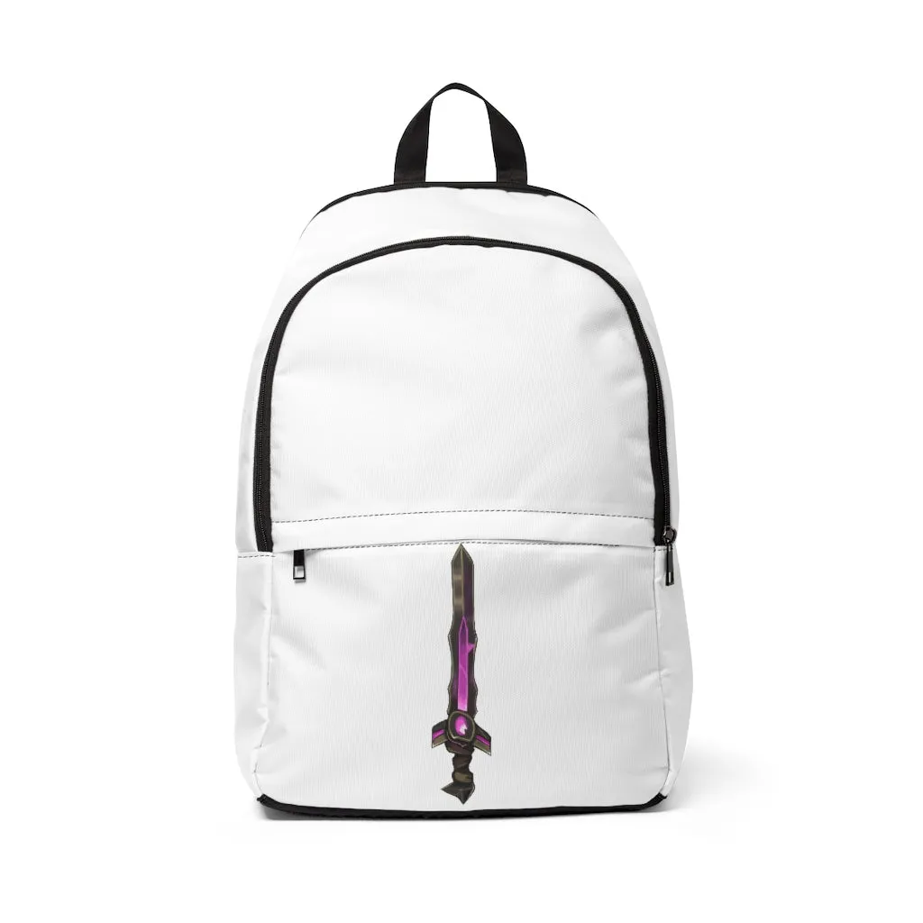 Brown and Purple Sword Unisex Fabric Backpack