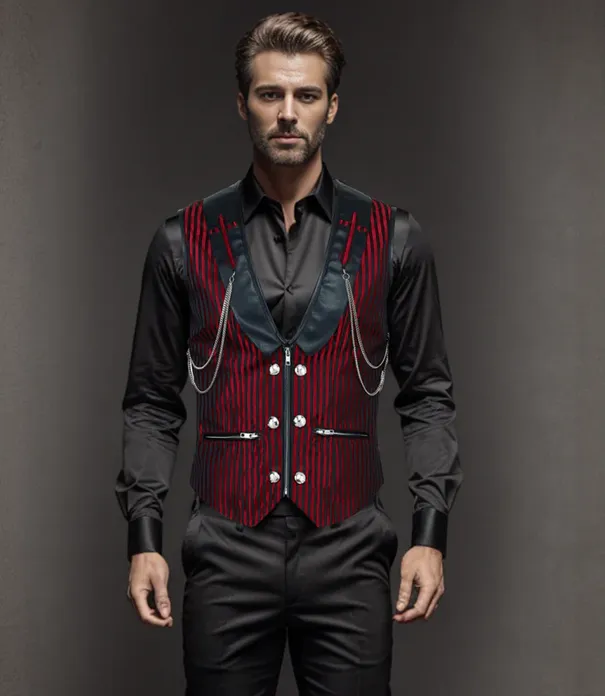 Crimson Twilight Waist Coat