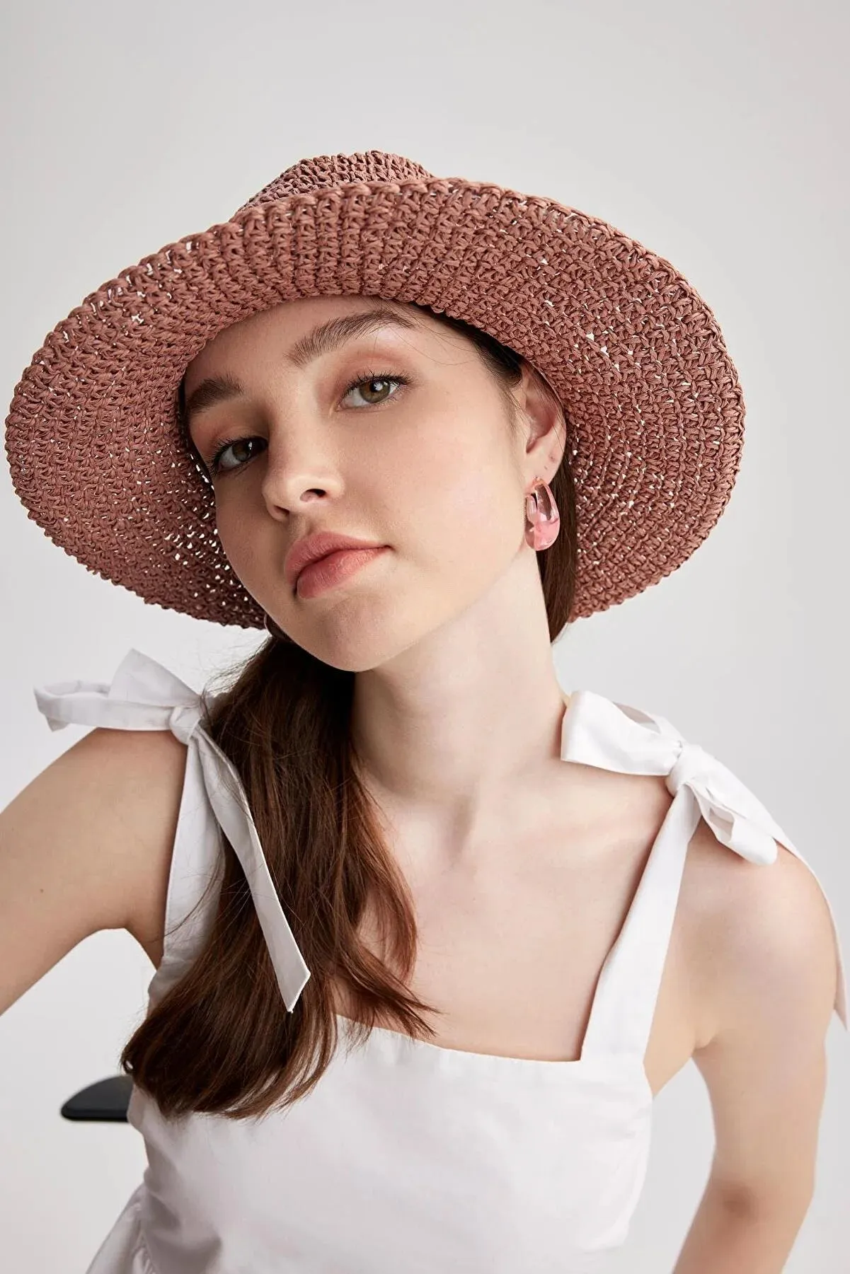 Defacto Women's Flared Straw Hats