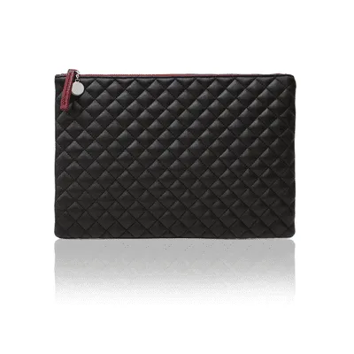 Diamond lattice Plaid, Quilted clutch