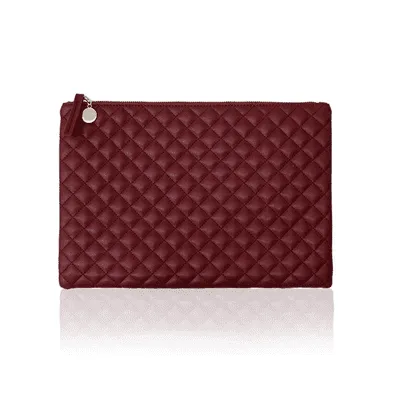 Diamond lattice Plaid, Quilted clutch