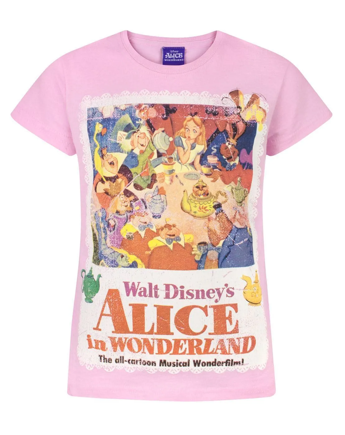 Disney Alice In Wonderland Poster Girl's T-Shirt