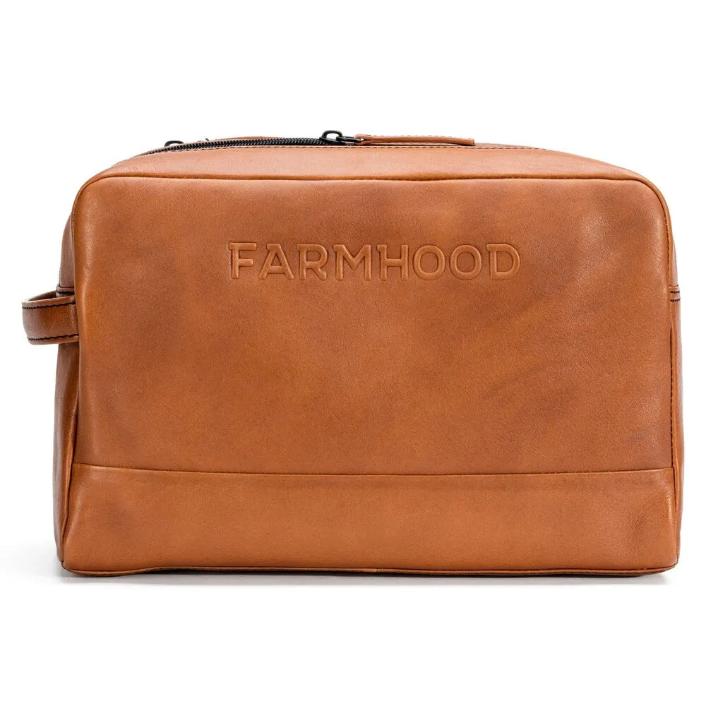 Farmhood Toiletry Bag, Cognac