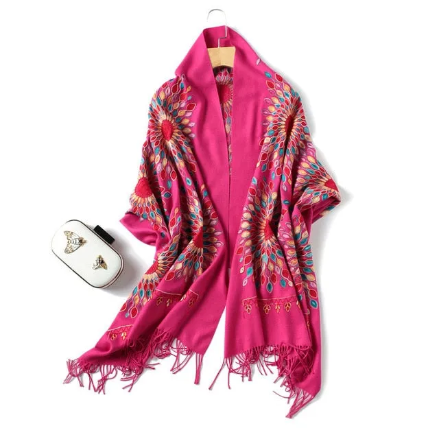 Fashion Winter Cashmere Scarf Printed Bandana Shawl #1149