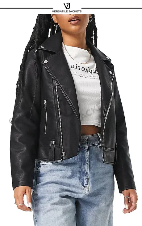 Faux Leather Biker Jacket