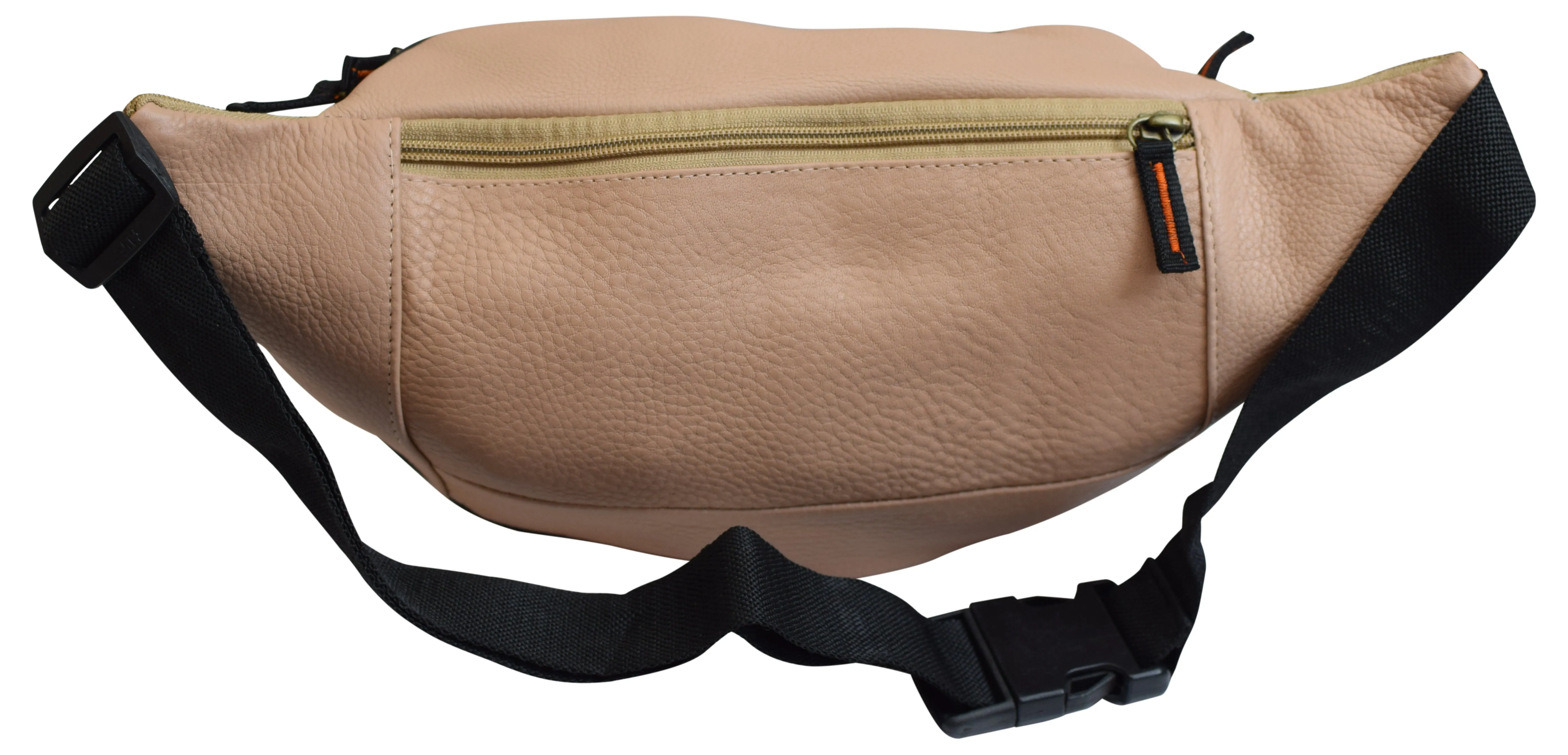 Genuine Pebbled Leather Fanny Pack Multiple Pockets Waist Bag Travel Hiking Sports 7311