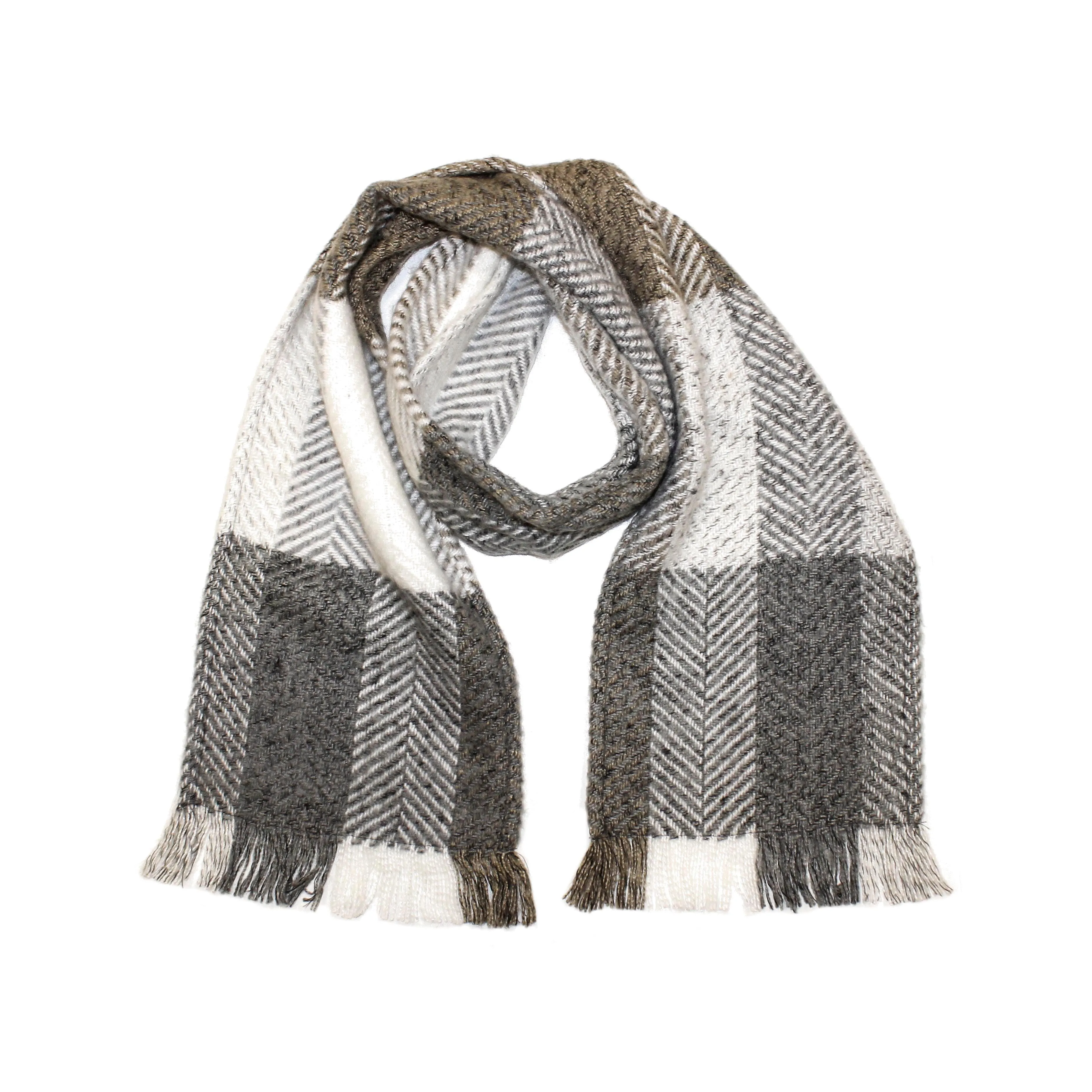 Herringbone Tweed Large Scarf