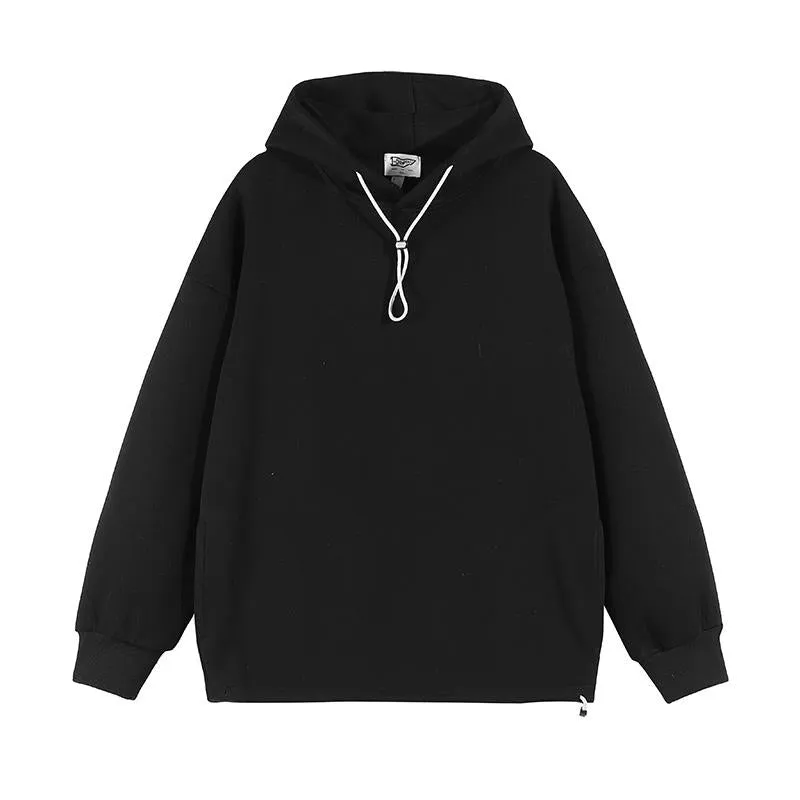 High Quality Fabric Drawstring Versatile Unisex Beaded Embroidery Hoodie