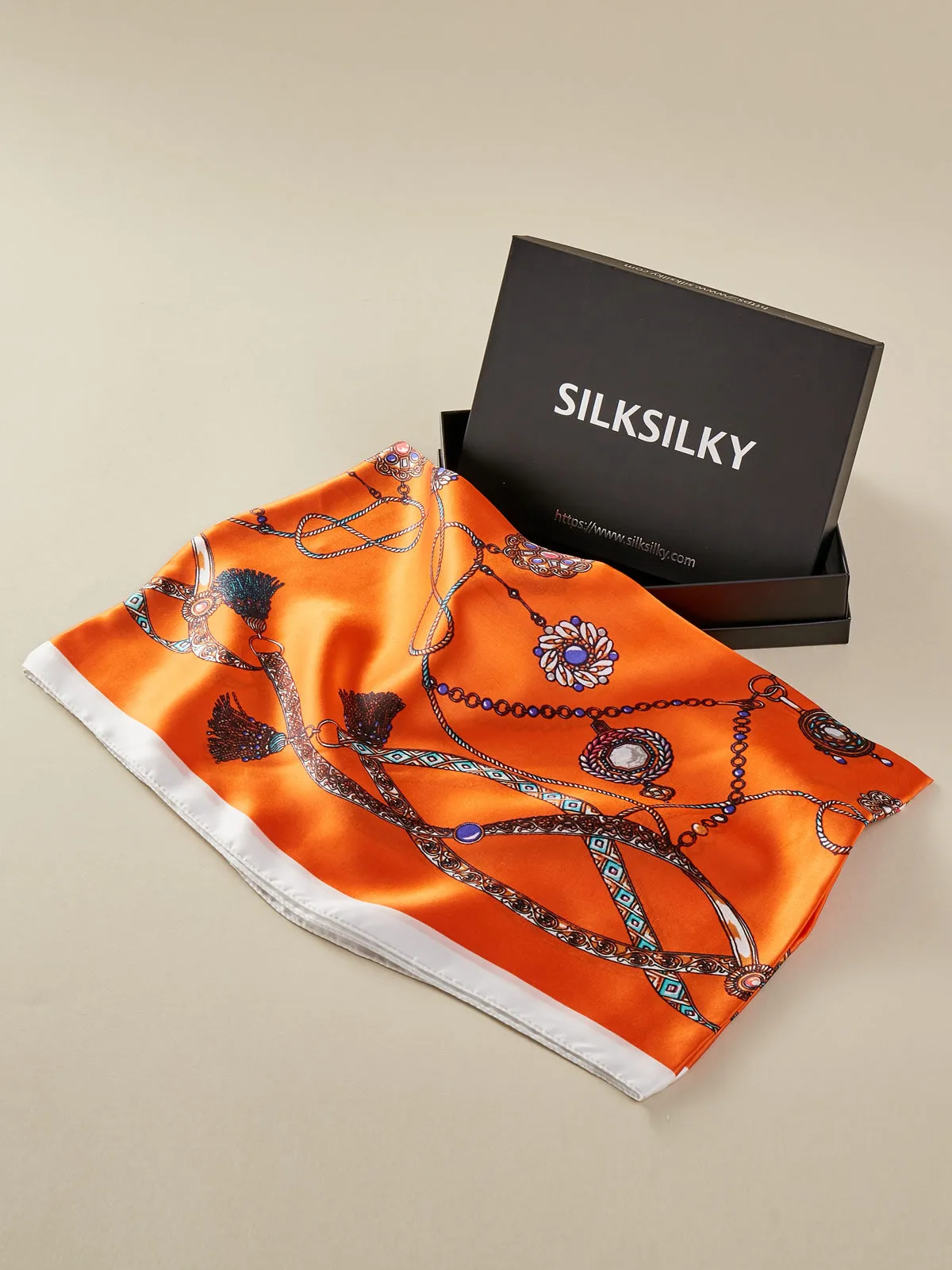 Holiday Gift - Pure Silk Printed Rectangle Scarf