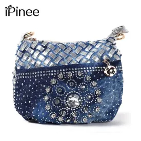 iPinee Famous designer bags 2018  fashion jean coin purse small bag  ladies vintage evening wallets women messenger bag