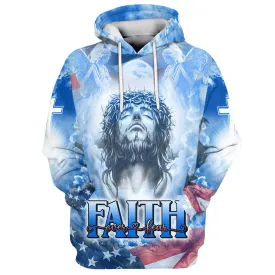 Jesus Faith Over Fear Hoodies Jesus Hoodie Men & Women Christian Hoodie 3D Printed Hoodie