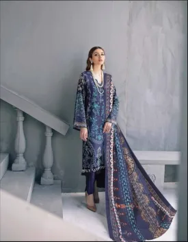 Karachi Style Cotton Suits Dress Material Blue