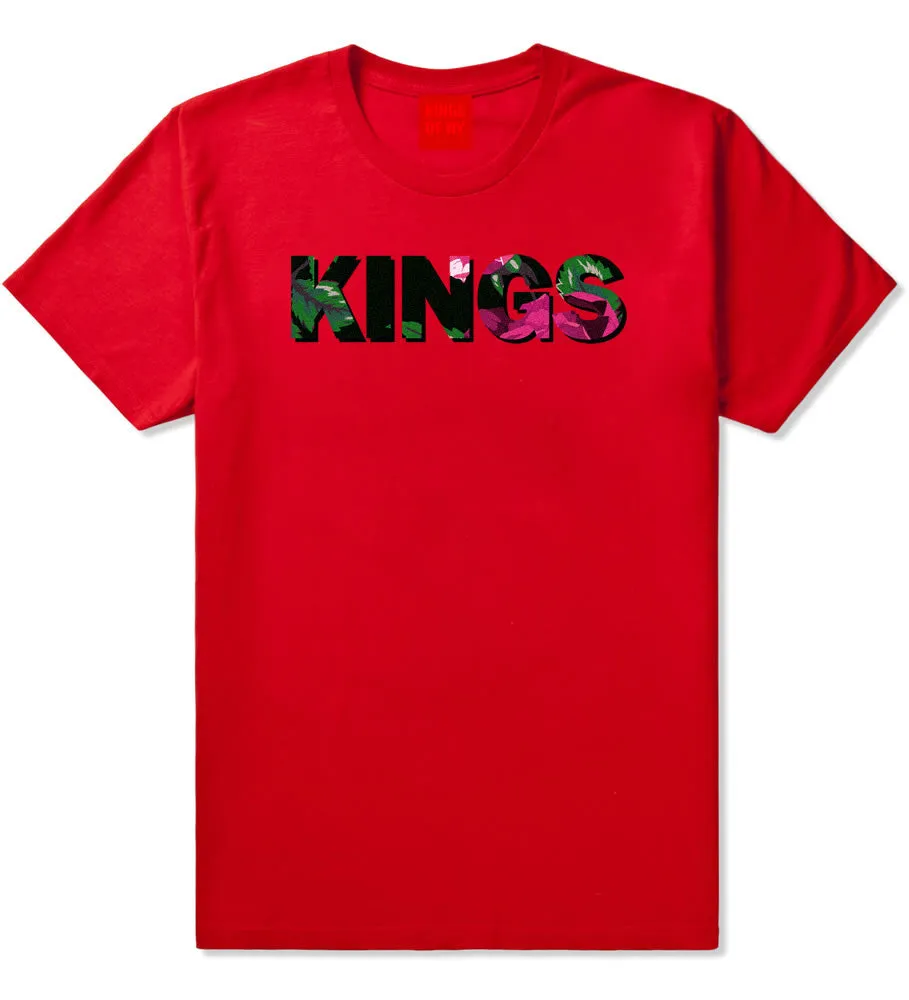 Kings Floral Print Pattern Boys Kids T-Shirt