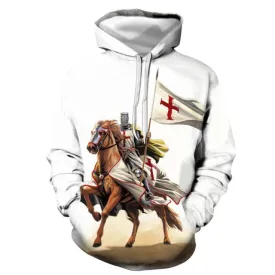 Knights Templar Commandery Hoodie - White Background