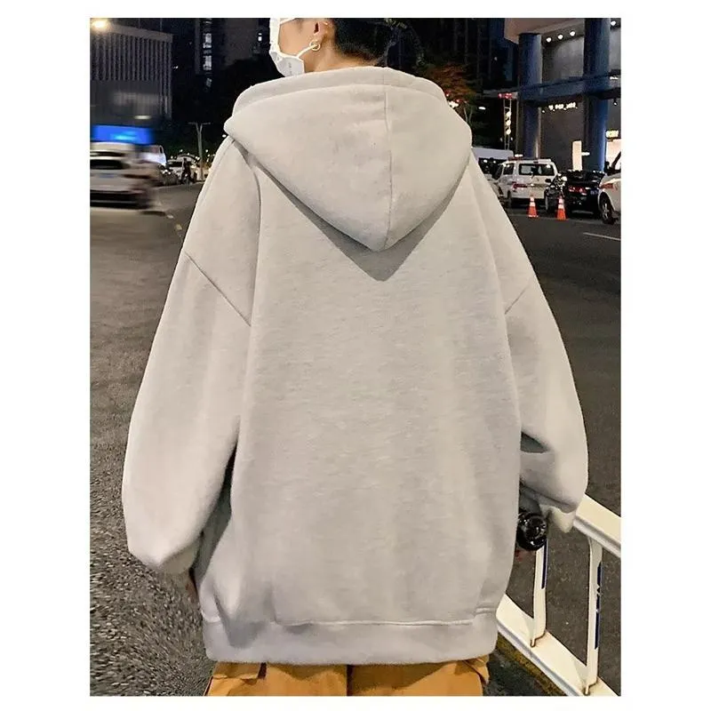 Lazy Loose-Fit Niche Button Front Hoodie