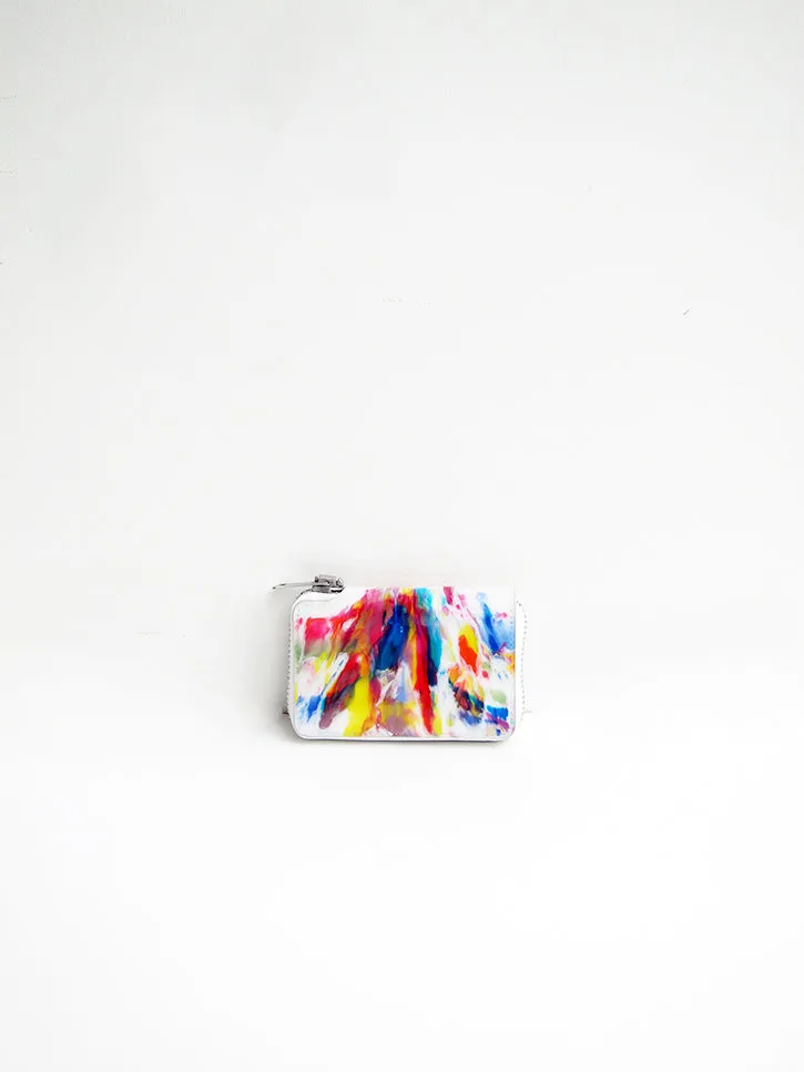 Macromauro Paint Wallet, White Multi, Small