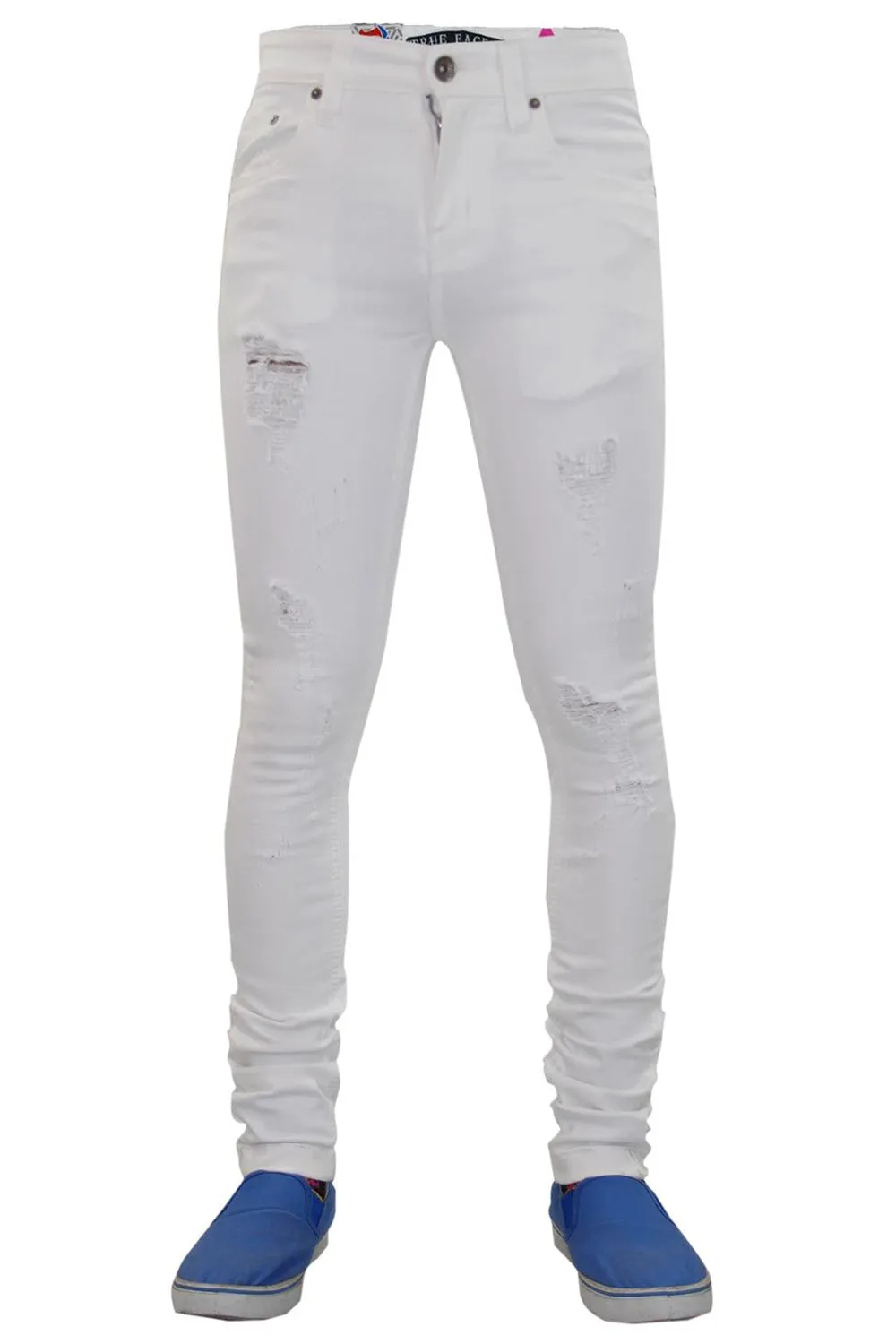 Men Rip Biker-Style Denim Jeans TRF041