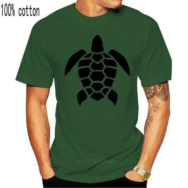 Men T-Shirt: Turtle Print