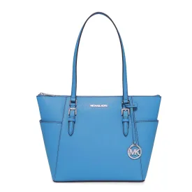 Michael Kors Women's Charlotte Large Saffiano Leather Top-Zip Tote Bag