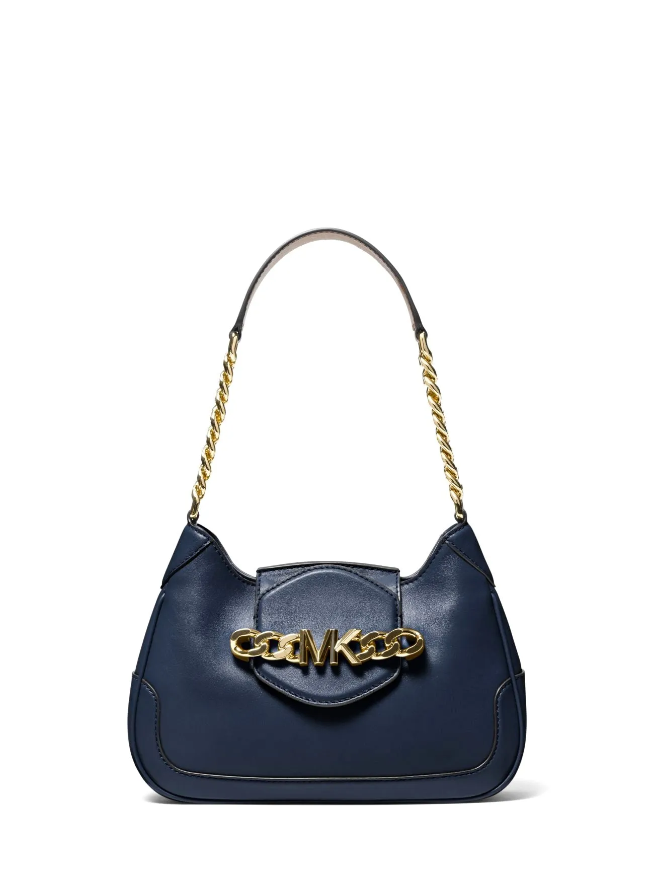 Michael Kors Women's Navy Hally Small Leather Shoulder Bag