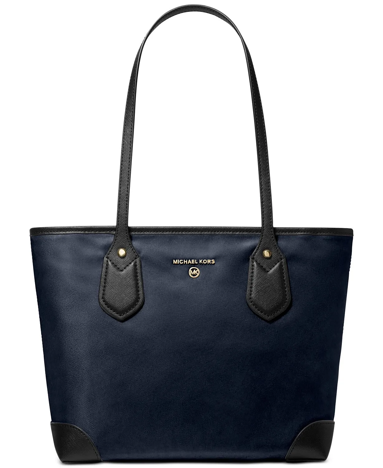 Michael Kors Women's Navy Multi Eva Small Nylon Top Zip Tote