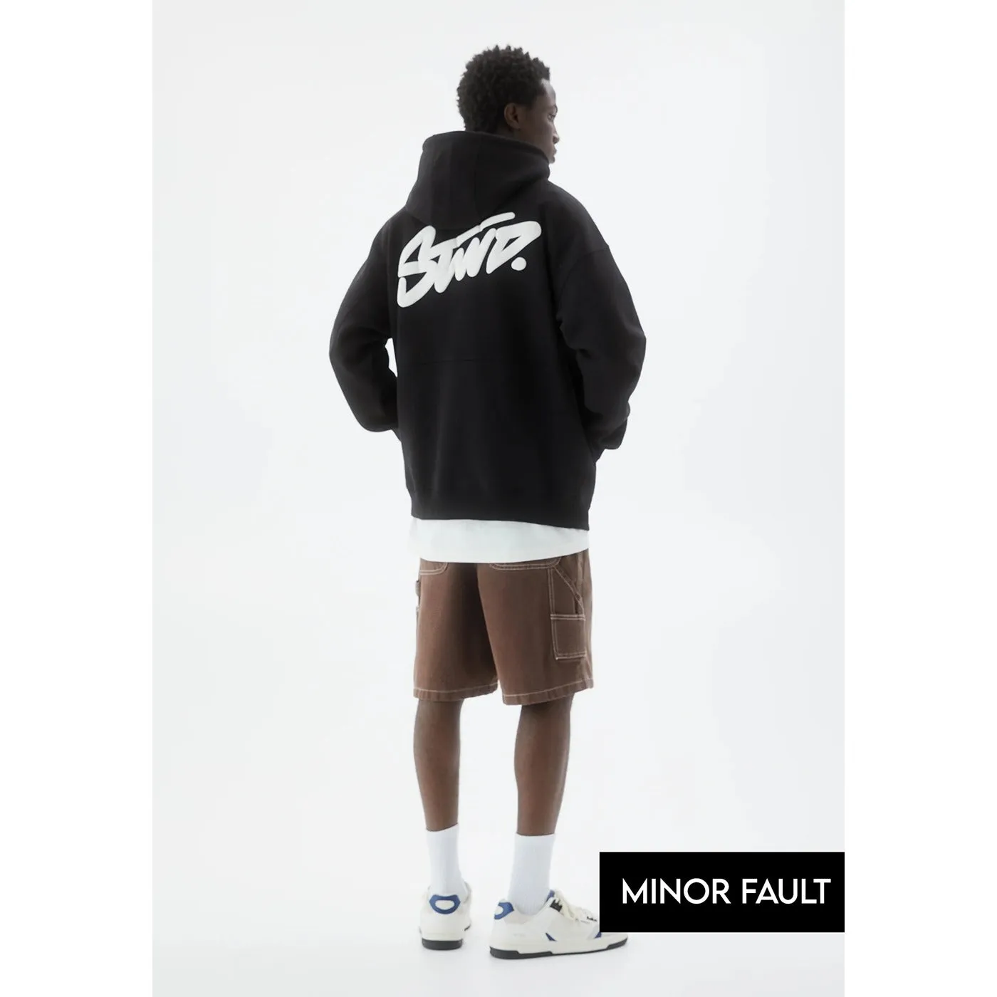 (Minor Fault) Black Logo Hooded Sweatshirt