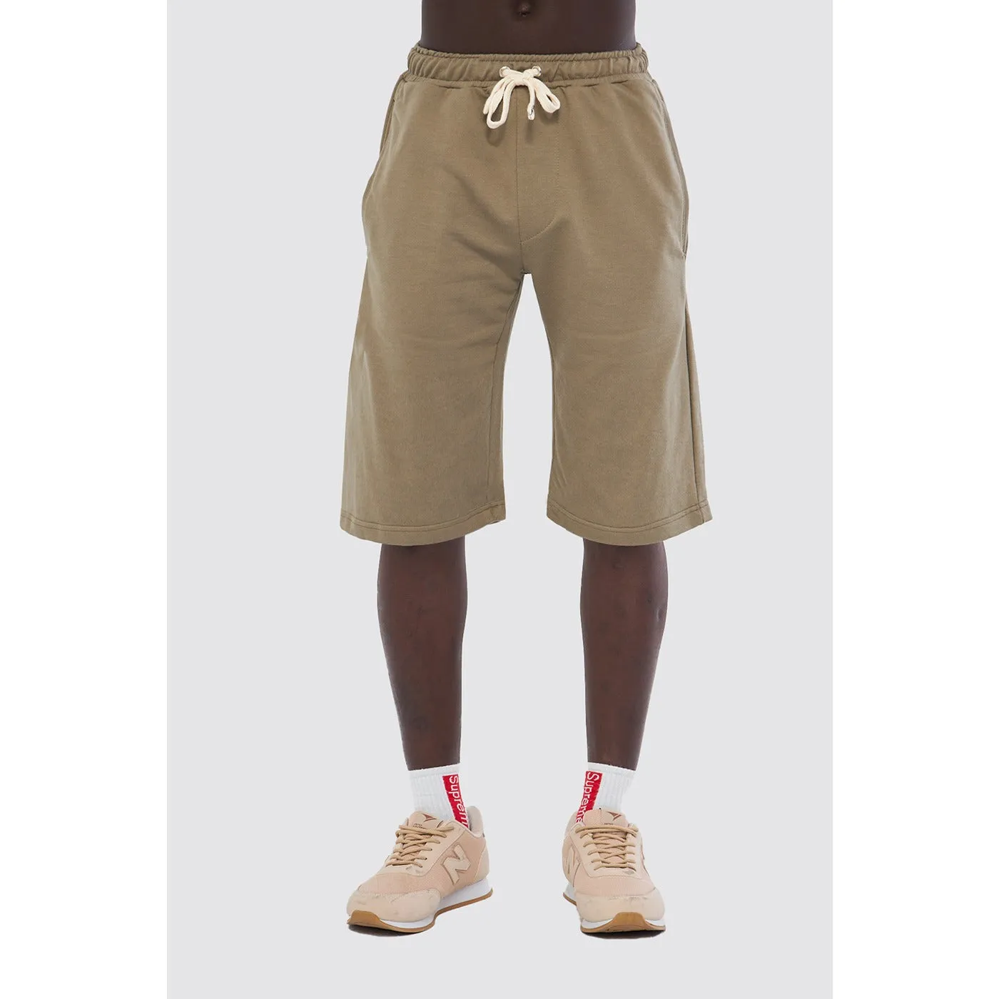 Olive 3/4 Relaxed Fit Shorts