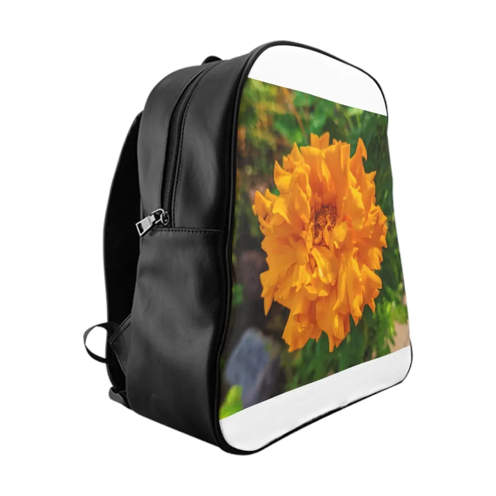 Orange Flower School Backpack