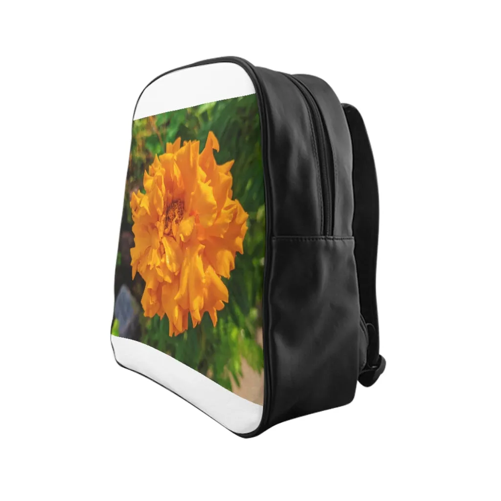 Orange Flower School Backpack