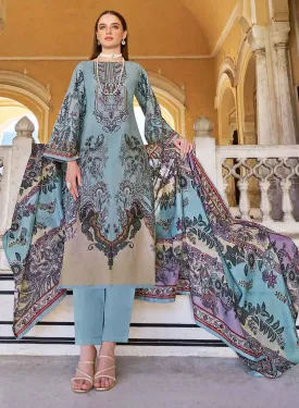 Pakistani Print Unstitched Cotton Suit Material for Women