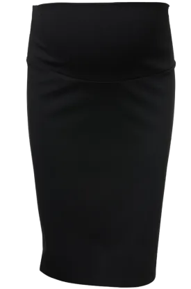 Pencil Maternity Skirt With Fold Up Or Down Belly Band