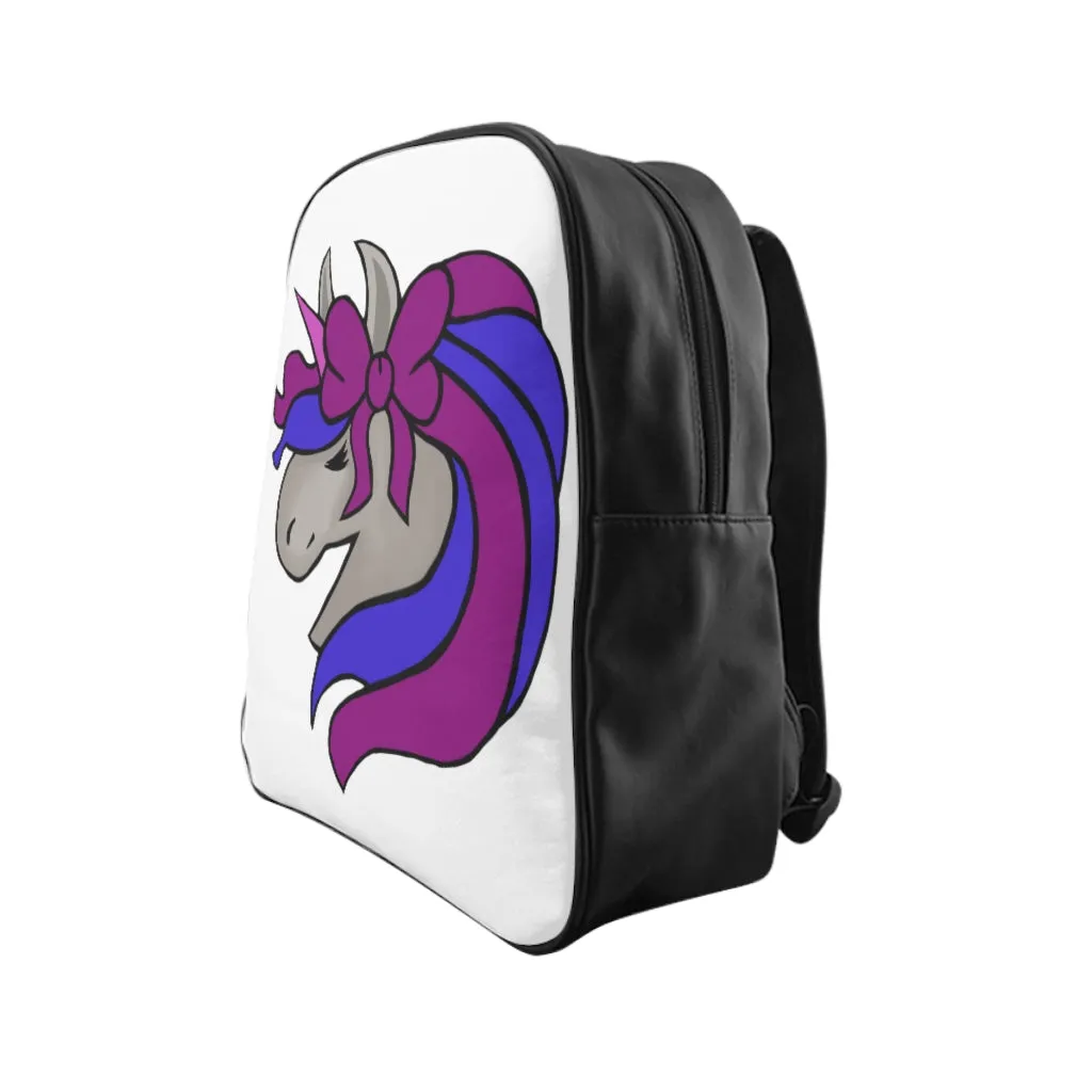 Purple Blue Unicorn School Backpack