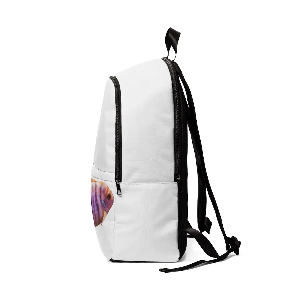 Purple Fish Unisex Fabric Backpack