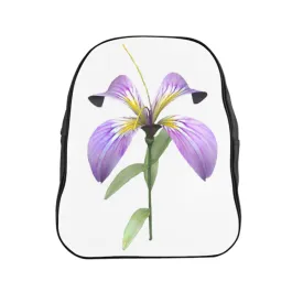 Purple Flower School Backpack