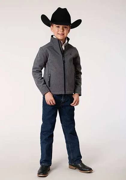 Roper Boys Tech Series Grey Softshell Jacket - GREY XS