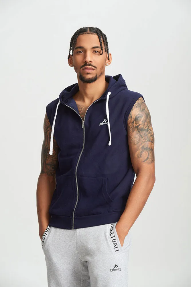 Sleeveless Zip Hoodie