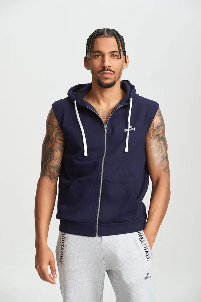 Sleeveless Zip Hoodie