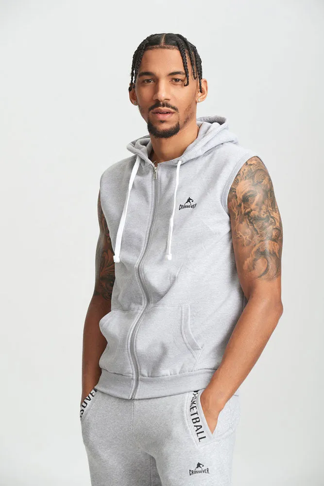 Sleeveless Zip Hoodie