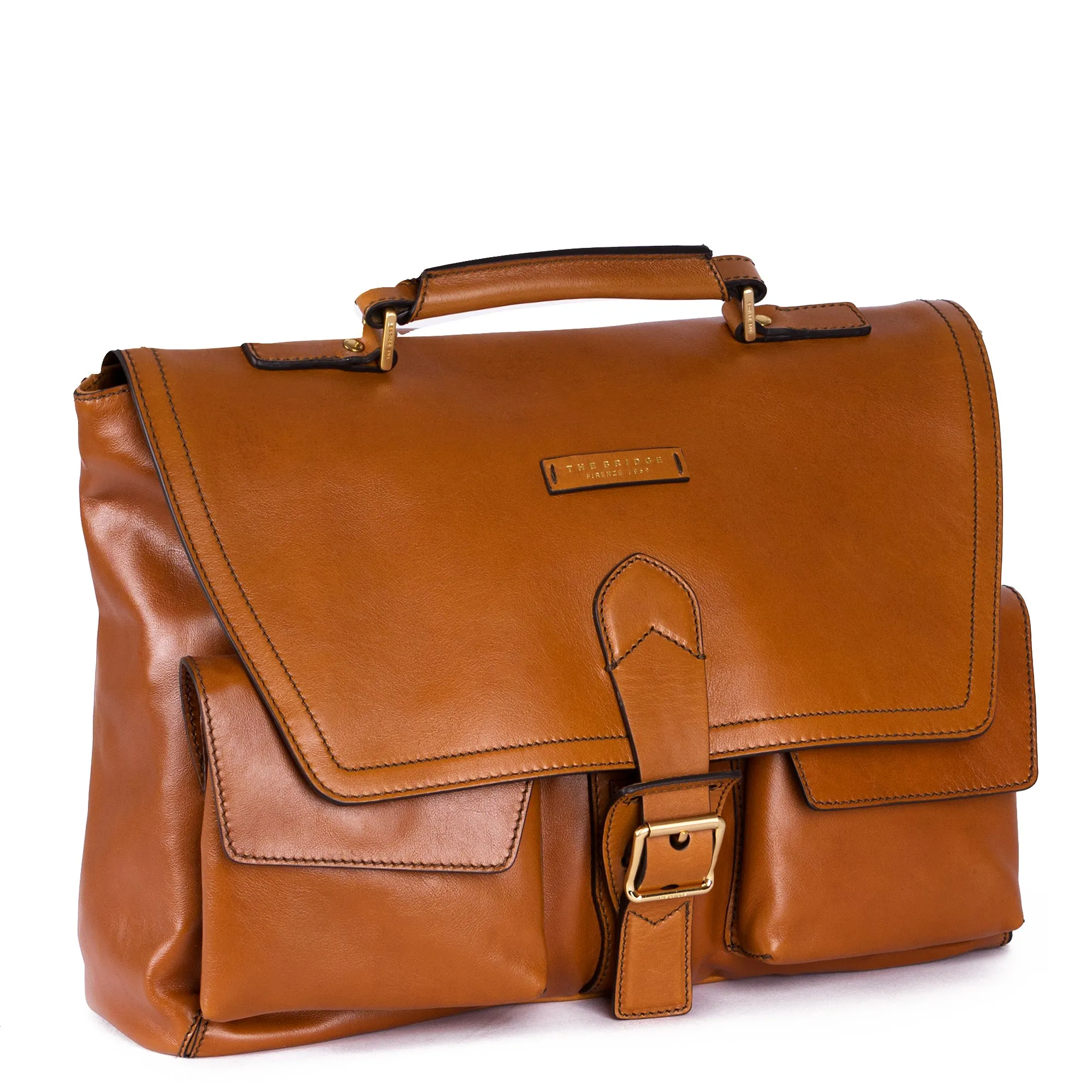 Slouch Briefcase Tan