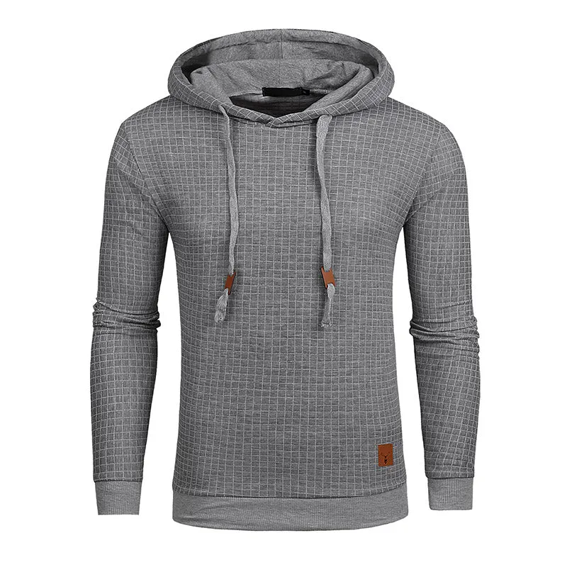 Solid Drawstring Hooded Sweatshirt