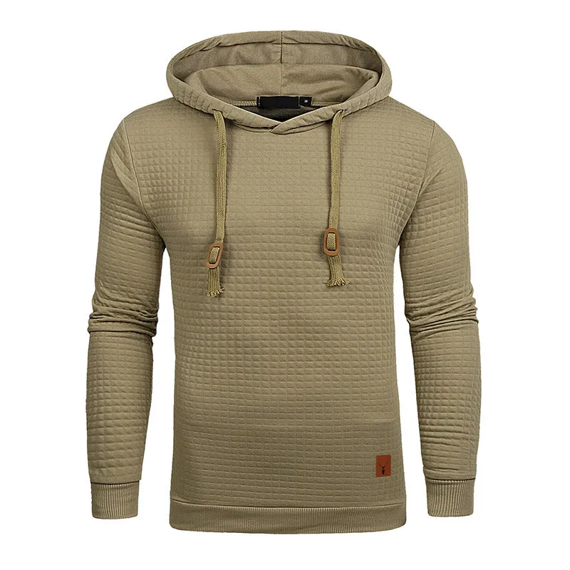 Solid Drawstring Hooded Sweatshirt