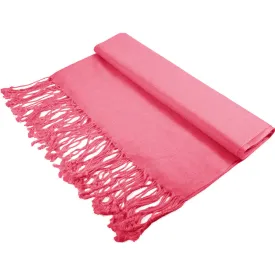 Solid Hot Pink Pashmina Scarves