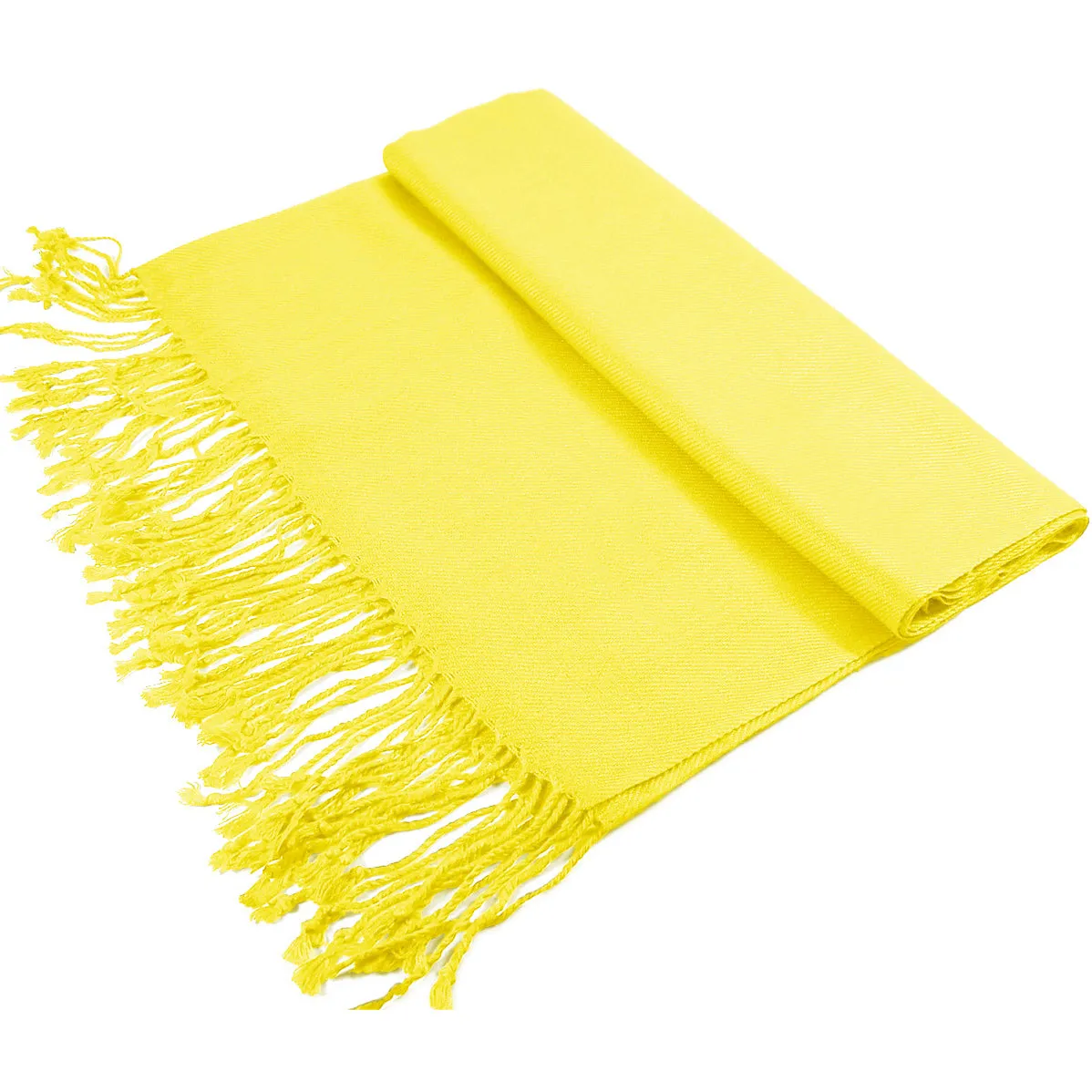 Solid Yellow Pashmina Scarves