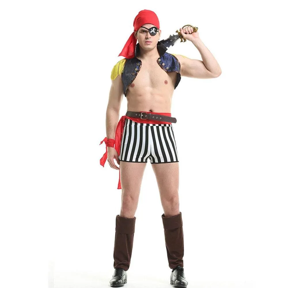 Stag Do Party Fancy Dress Costume Pirate Captain Night Club For Men